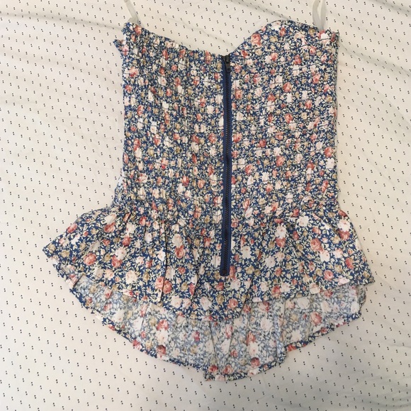 Floral peplum bustier - Picture 2 of 2