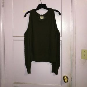 L.A. HEARTS OPEN SLEEVE KNIT SWEATER