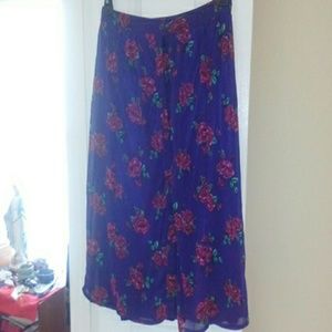 Forever 21 purple floral skirt