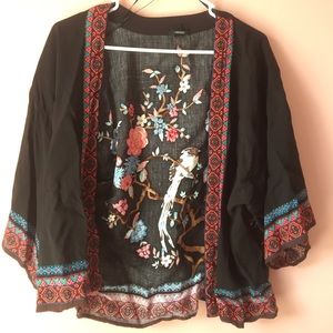 Forever21 Flowered Tribal Kimono