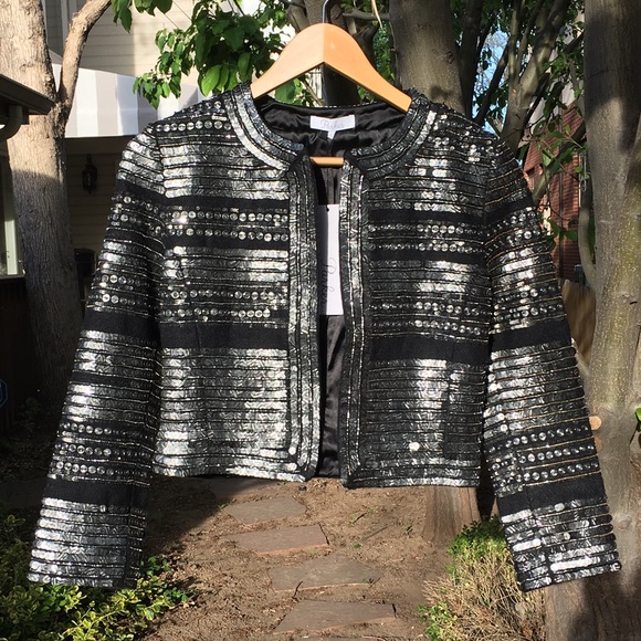 Parker sequined crop jacket