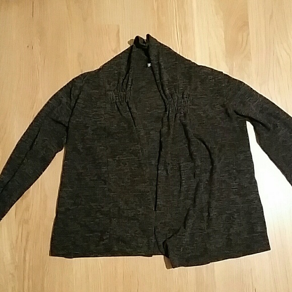 Gray Plus Open front Cardigan