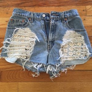 LF Furst of a Kind high-wasted jean shorts.