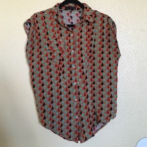 Sleeveless Button Down