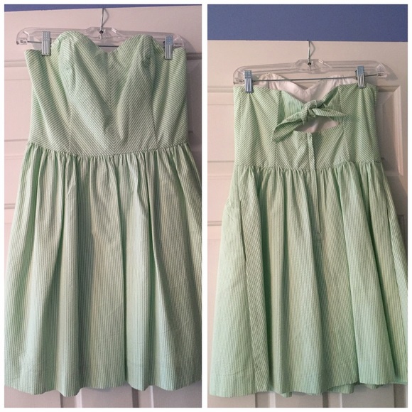 Lilly Pulitzer seersucker strapless dress