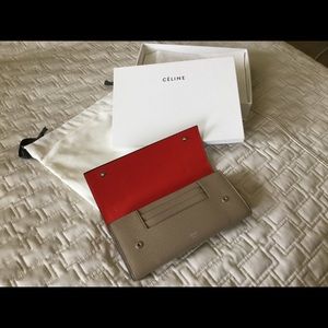 SOLD$$$$$Celine Multifunctional wallet Dune/Red
