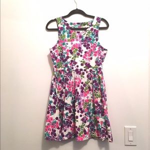 Short floral skater dress