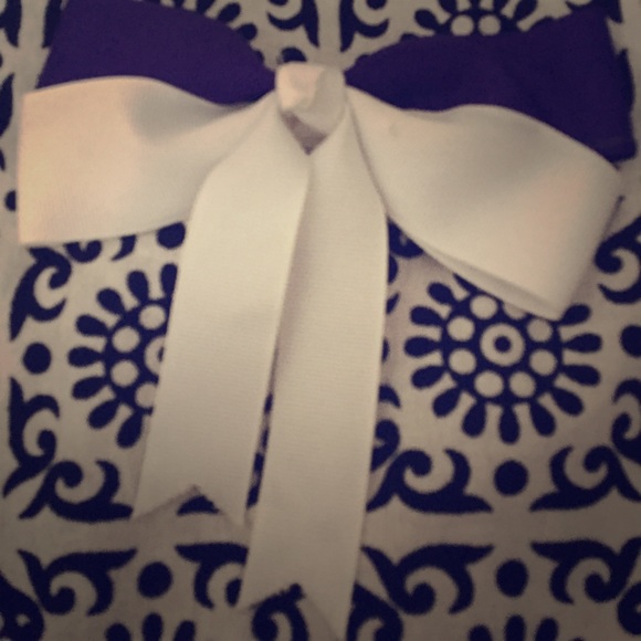 Purple & White Bow