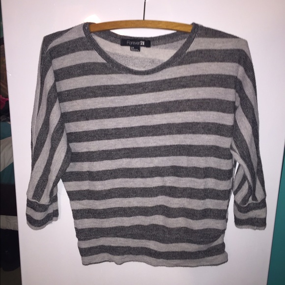 grey striped shirt