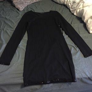 Black sequin dress