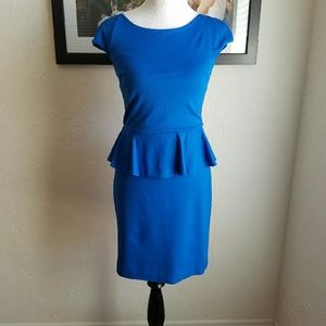Express Blue Dress with Peplum
