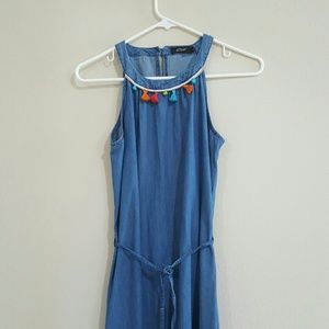 Long denim dress