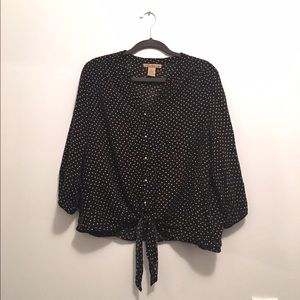 Flowy tie blouse
