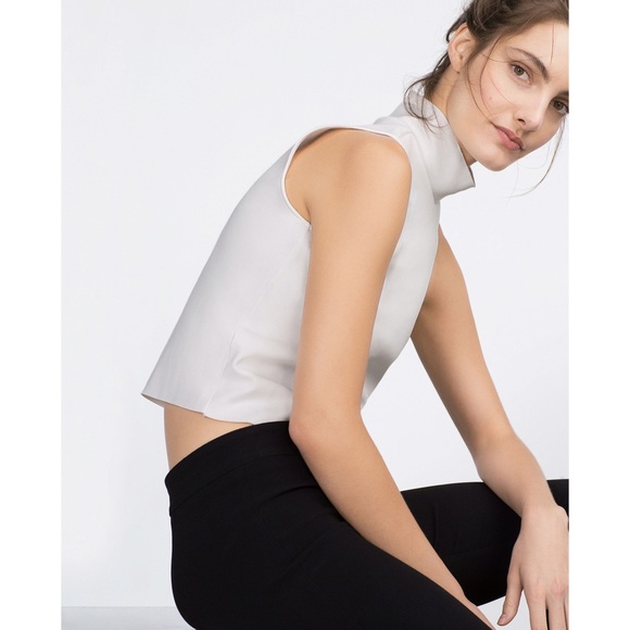 Zara Tops - 🚫SOLD🚫Zara Maroon turtle-neck crop top 🌻🌵