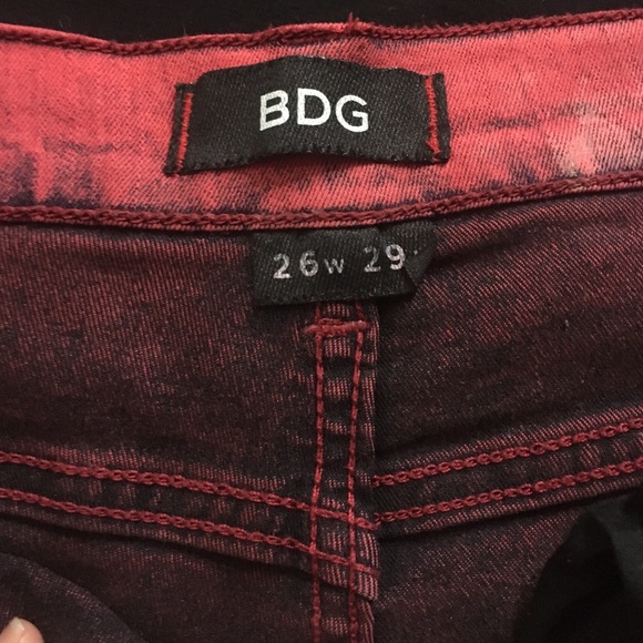 BDG red and black high waisted jeans - Picture 2 of 4