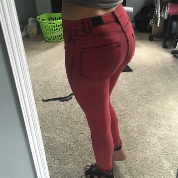 BDG red and black high waisted jeans - Picture 4 of 4