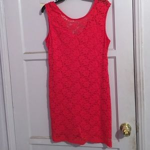 LACE FLORAL PATTERN DRESS