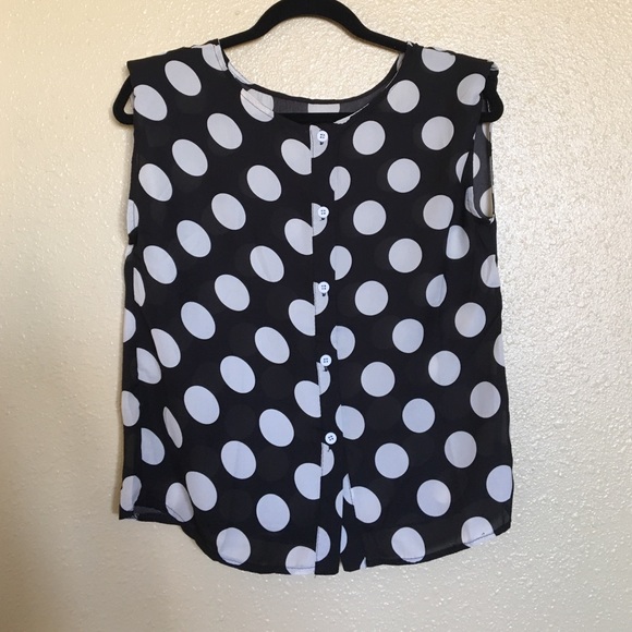 Tops - Sheer Black Button Down