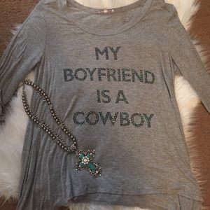 Country glam 3/4 sleeve top✨