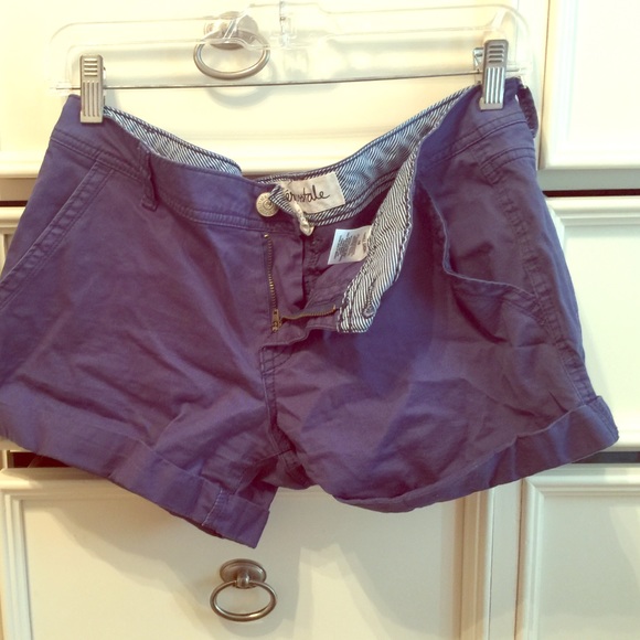 Navy blue roll up shorts