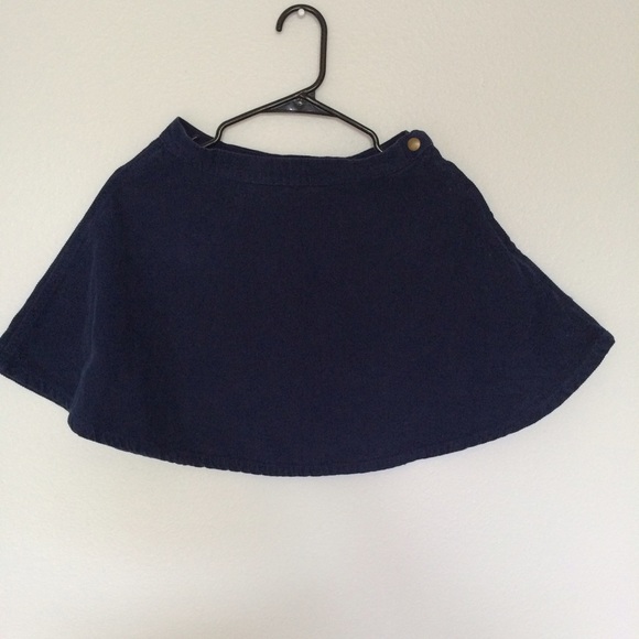American Apparel Blue Corduroy Circle Skirt