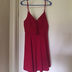 Red sexy, flattering dress!