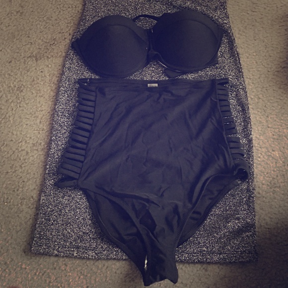 Black 2 pcs swim suit