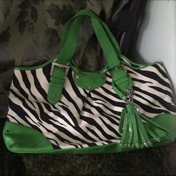 Funky Zebra Print Green Steve Madden Bag