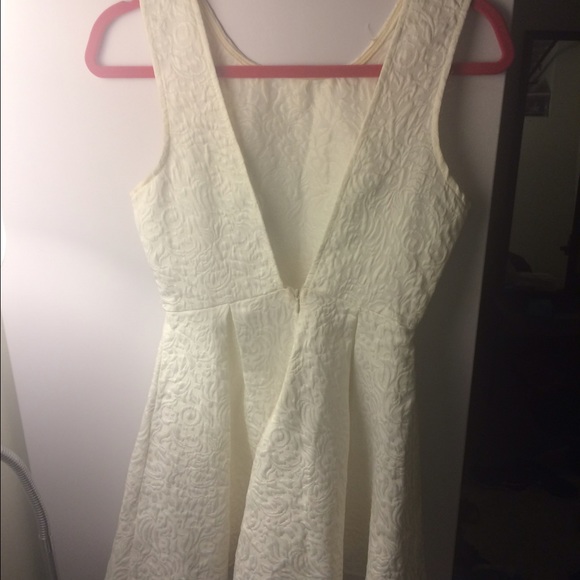 Ivory open back dress from LuLus. - Picture 2 of 4
