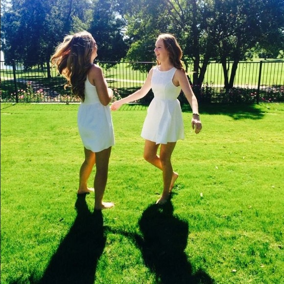 Ivory open back dress from LuLus. - Picture 3 of 4