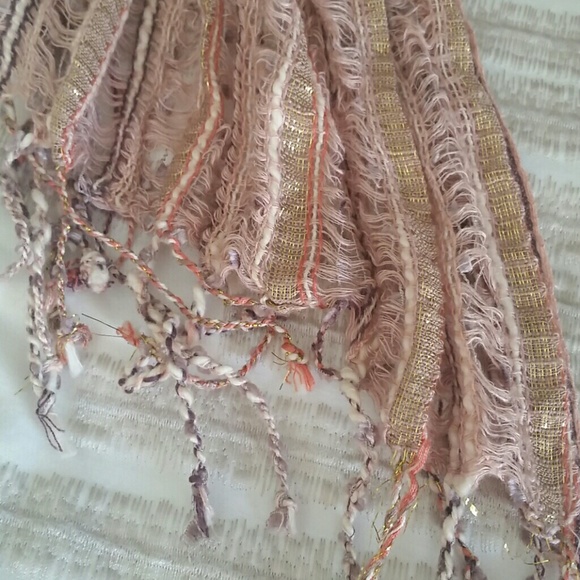 Pink and Gold Sparkly Scarf - Picture 2 of 2