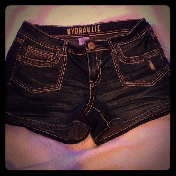 hydraulic denim blue jean shorts 🌷