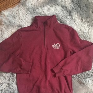 Alpha Phi quarter zip sweatshirt
