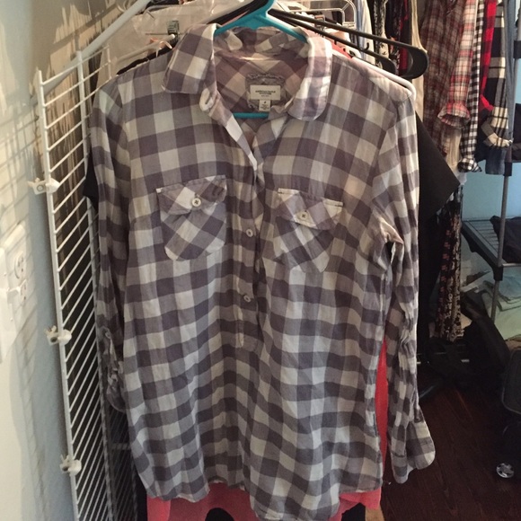 AE Plaid top