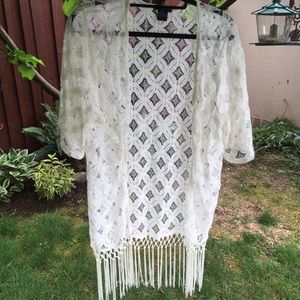 White Lace Cardigan