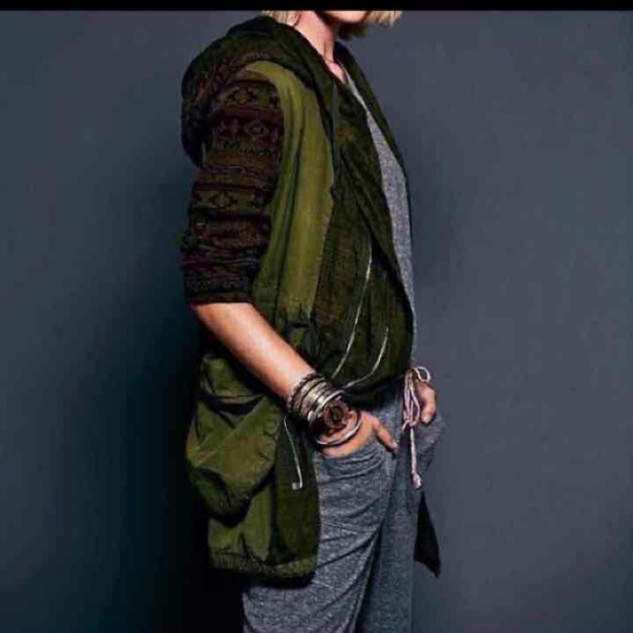 Free People Printed Pieced Parka