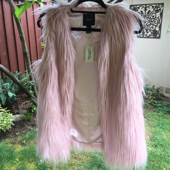 Pink Faux Fur Vest