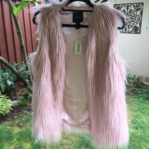Pink Faux Fur Vest