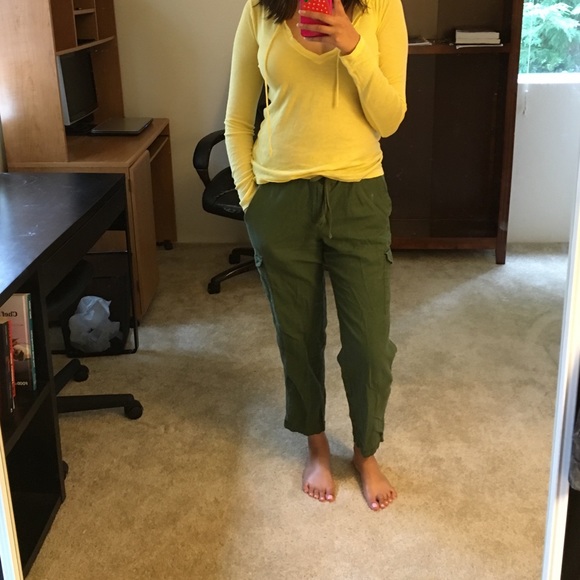 J Crew Linen Cargo Pants