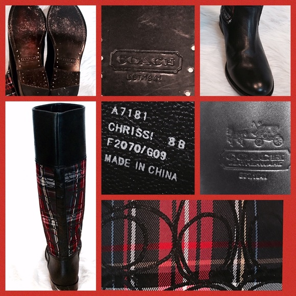 ππ2XHP 3/15/ 12/24/17ππCOACH Chrissi Boots 8B - Picture 4 of 4
