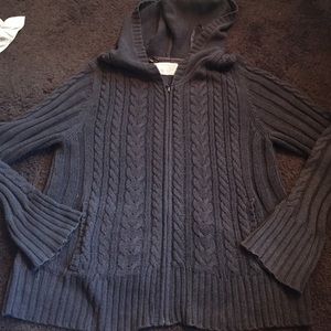 Grey zip up sweater