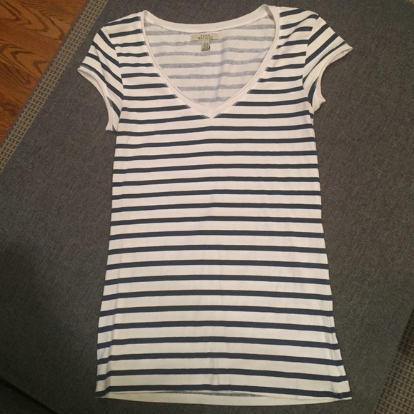 Navy and white sailor striped t-shirt