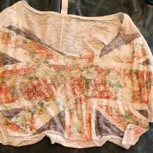 British Flag crop Top