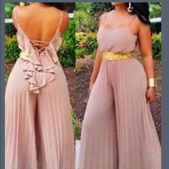 Reserved for @tuckerac Strap v back loose jumpsuit