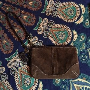Coach Suede Wristlet