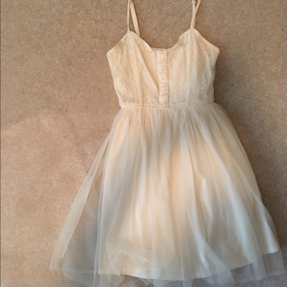 White chiffon dress from Urban Outfitters