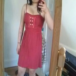 Cotton striped casual summer dress