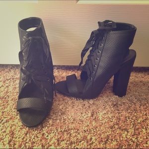 Charlotte Russe lace up booties