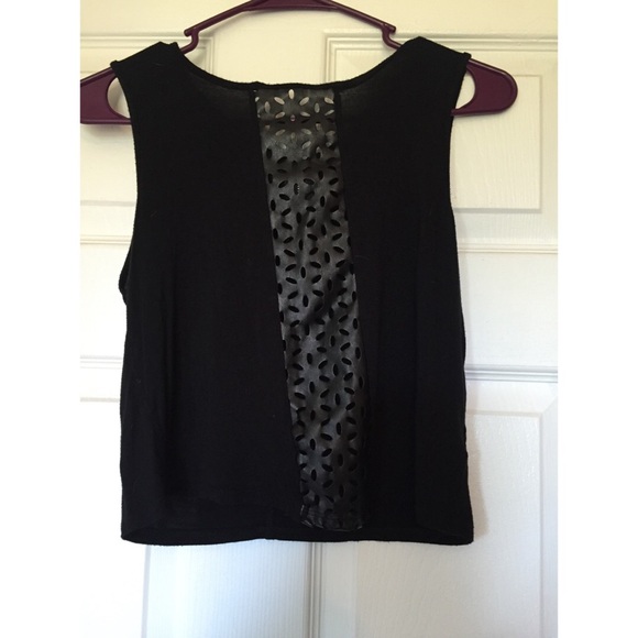 Black floral blouse