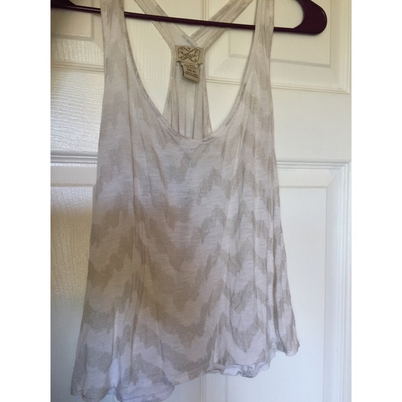 Light Gold chevron tank top